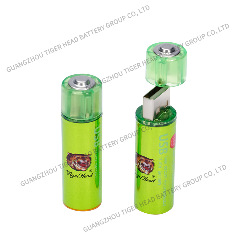 USB RECHARGEABLE AA SIZE LI-ION BATTERY 1500mWh