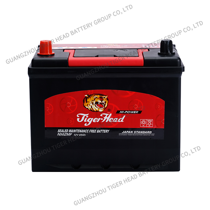 Tiger Head Brand N50ZMF 12V 60AH Car Lead Acid Battery