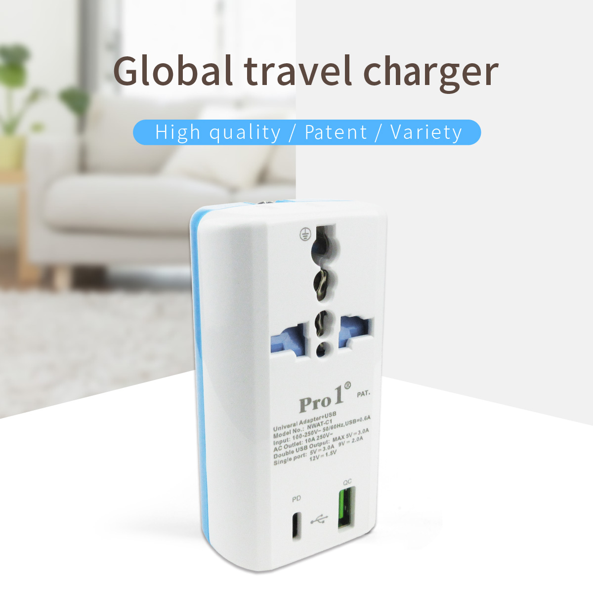 Travel adaptor+USB(fast charge)/ NWAT-C1