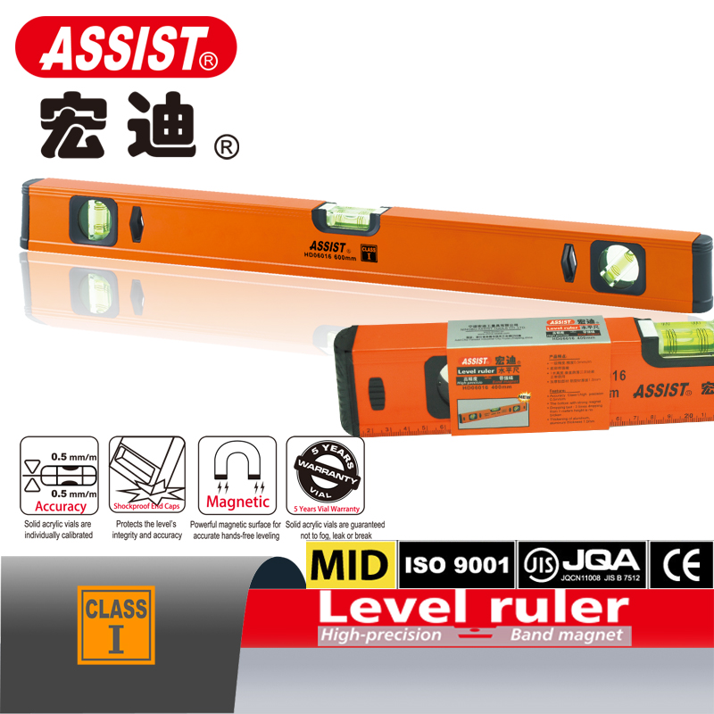 ASSIST HD06016 single scale class I precision aluminium alloy level ruler