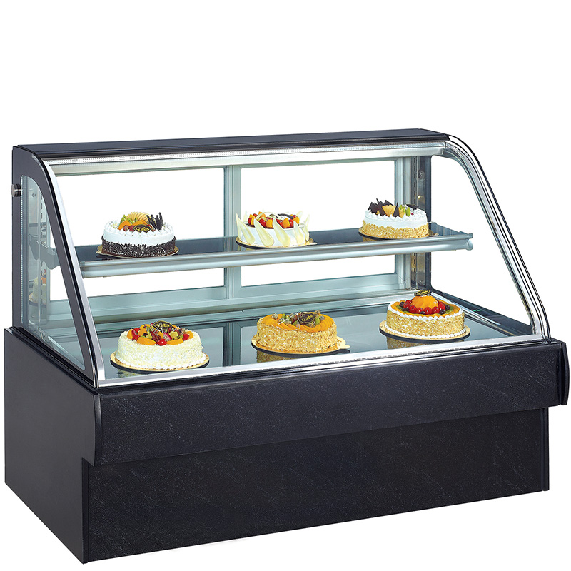 DUKERS Double Curved Cake Display Showcase