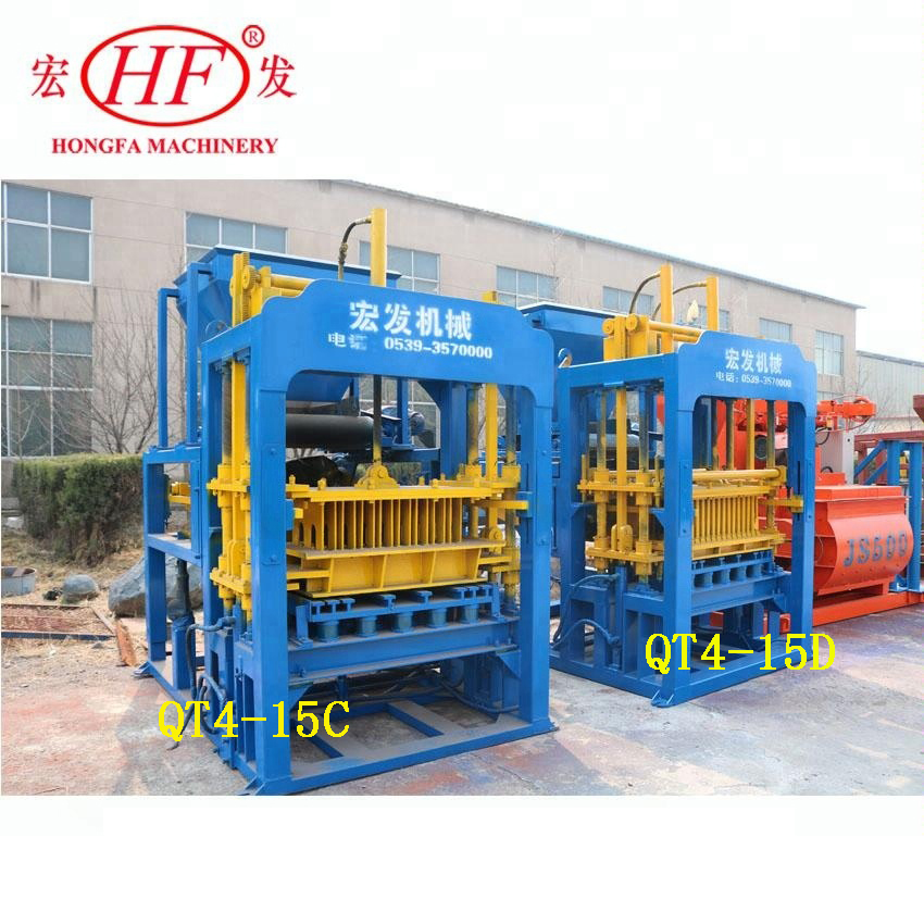 Hongfa QT4-15 concrete block making machine