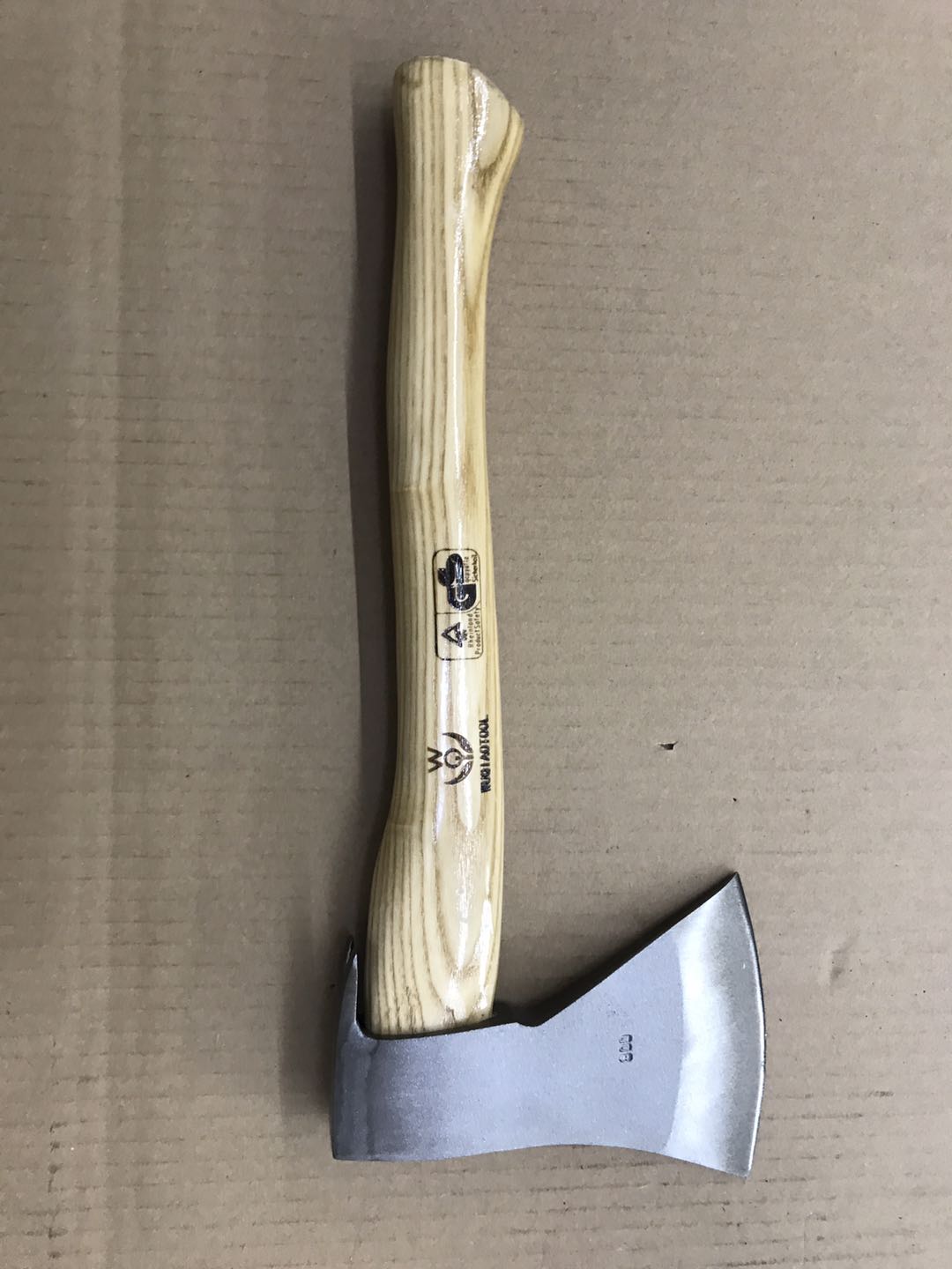 natural style of axe with wood handle