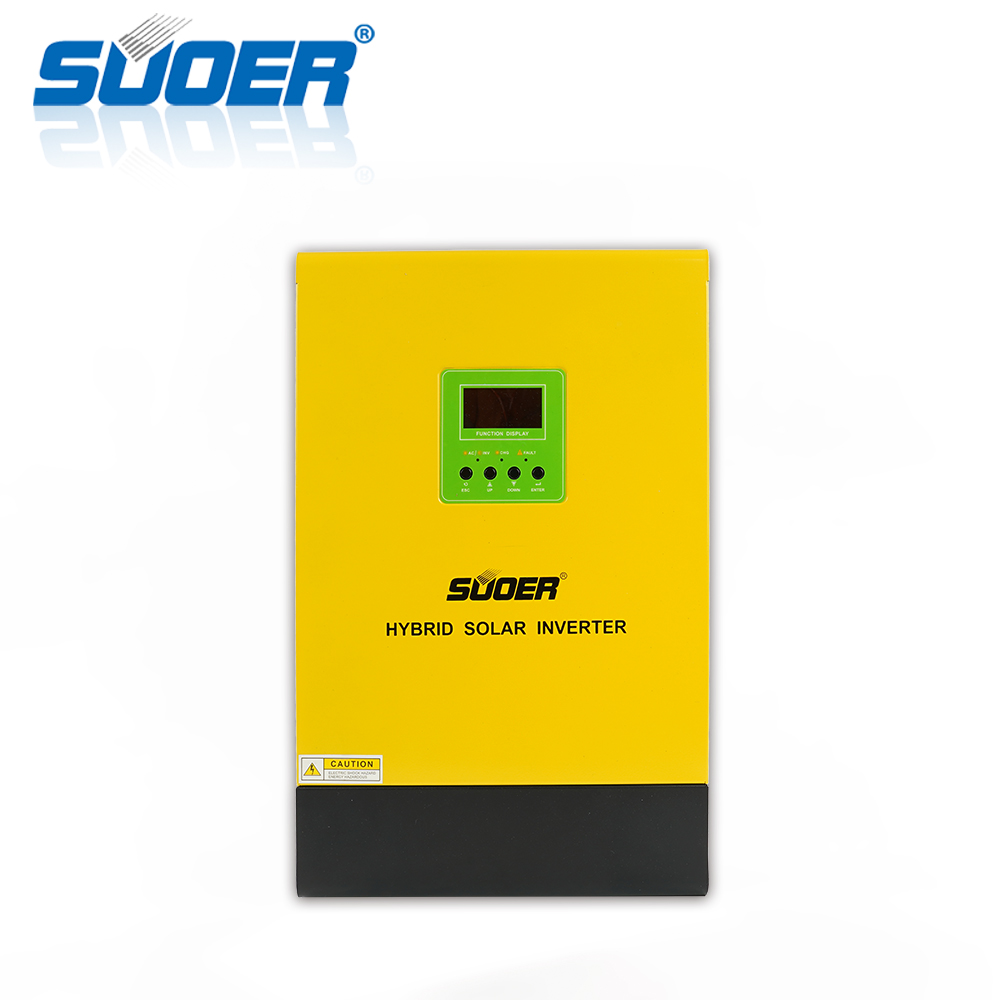 Suoer 48V 230V 5000W high frequency hybrid solar inverter built-in MPPT solar charger controller
