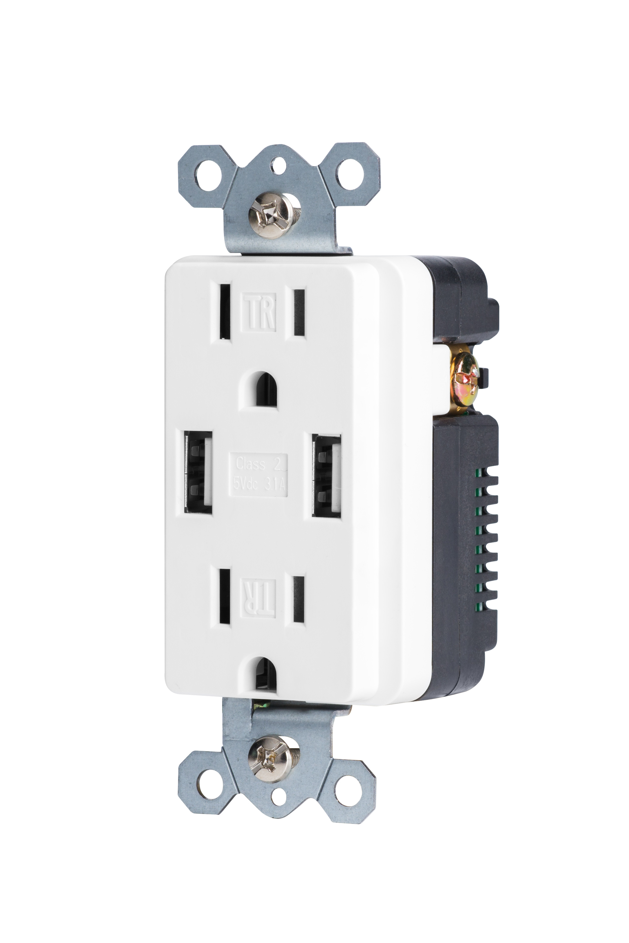 Receptacle with USB