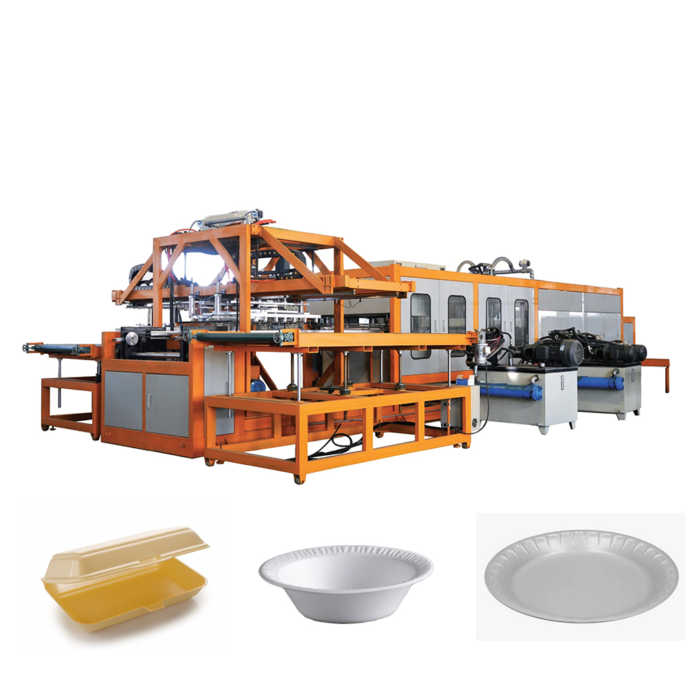 Disposable plastic foam food container/lunch box machine
