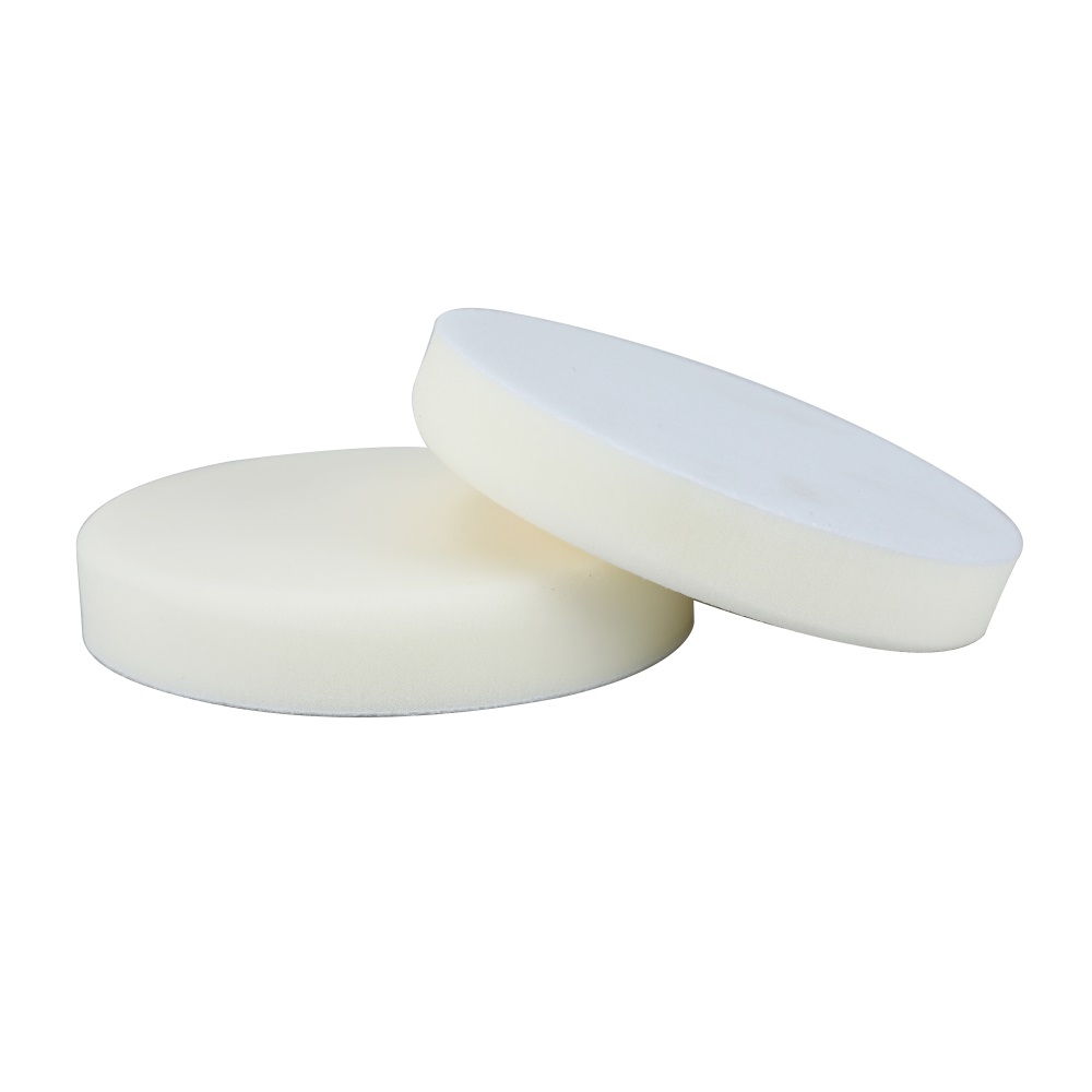 white flat foam polshing pad