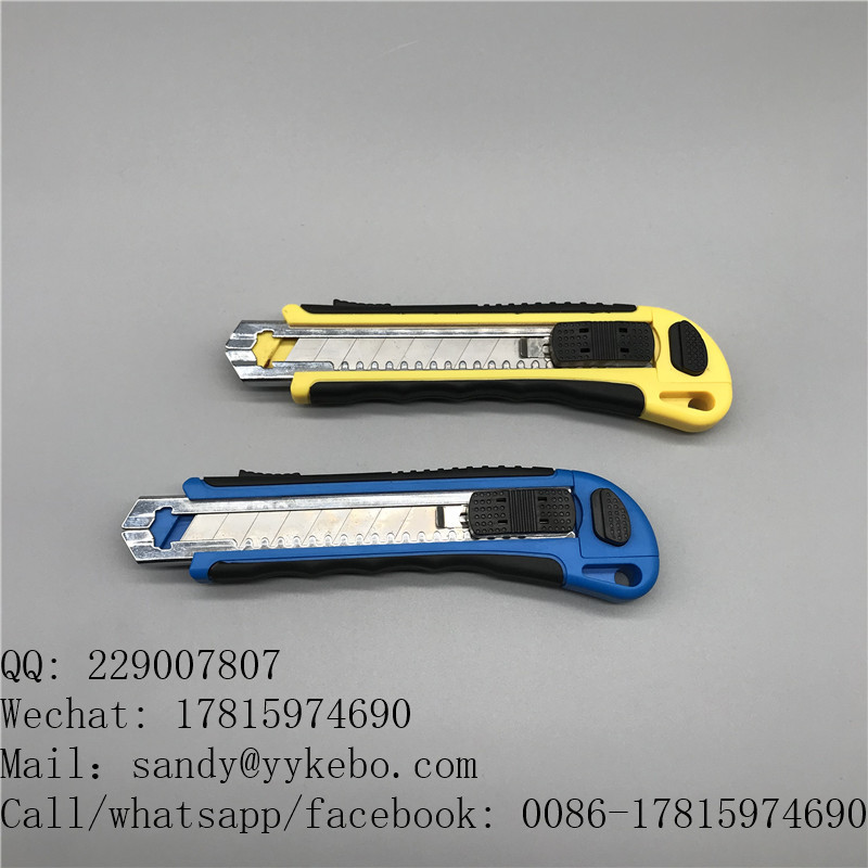 manufacturer safe retractable snap-off blade utility cutter knife with 5pcs blades