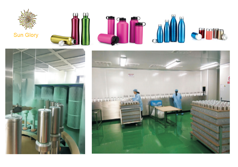 Automatic stainless steel bottle and vacuum flask powder coating machine