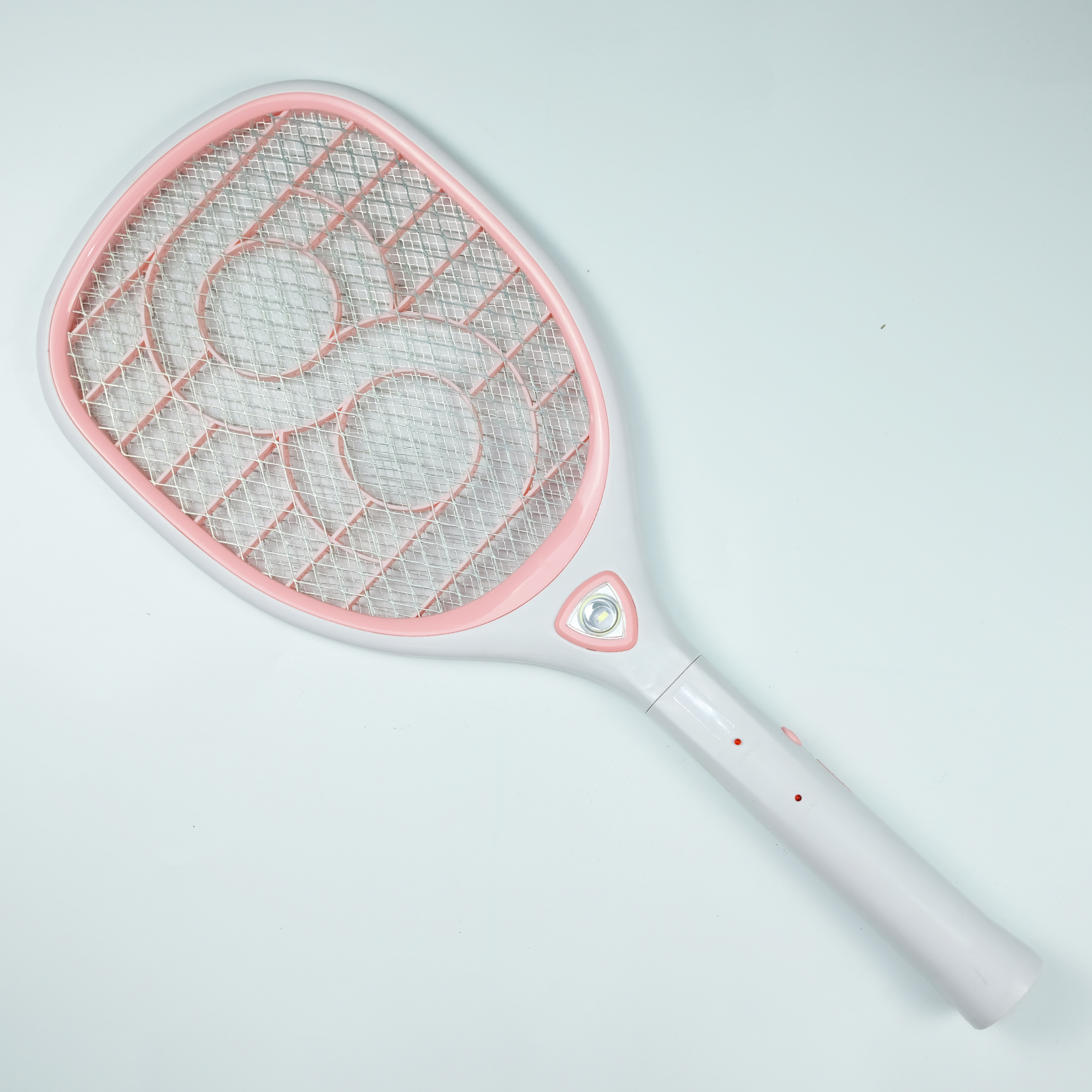 LED light electric rechargeable mosquito swatter with cable