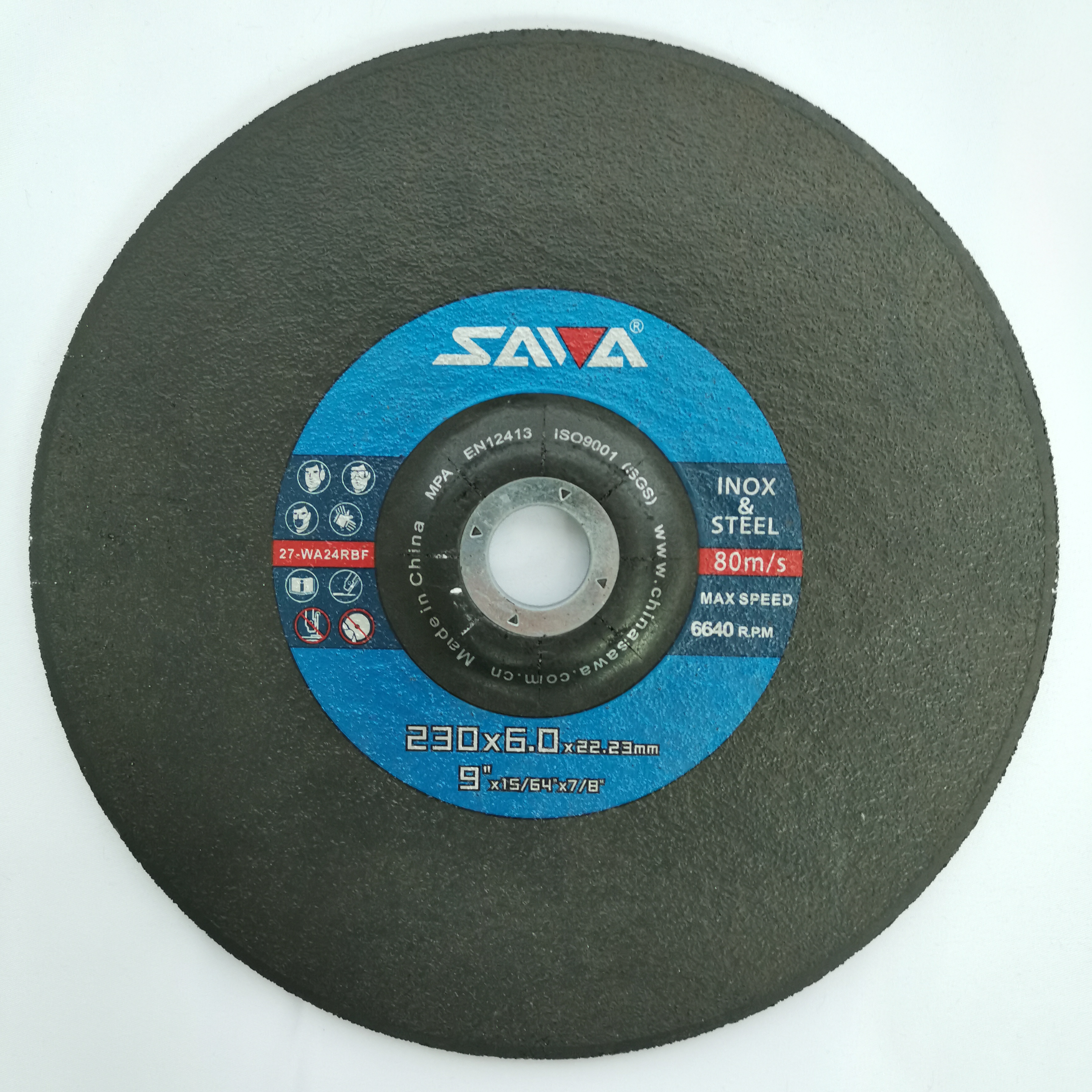 SAWA 230x6x22mm 9 inch metal grinding wheel