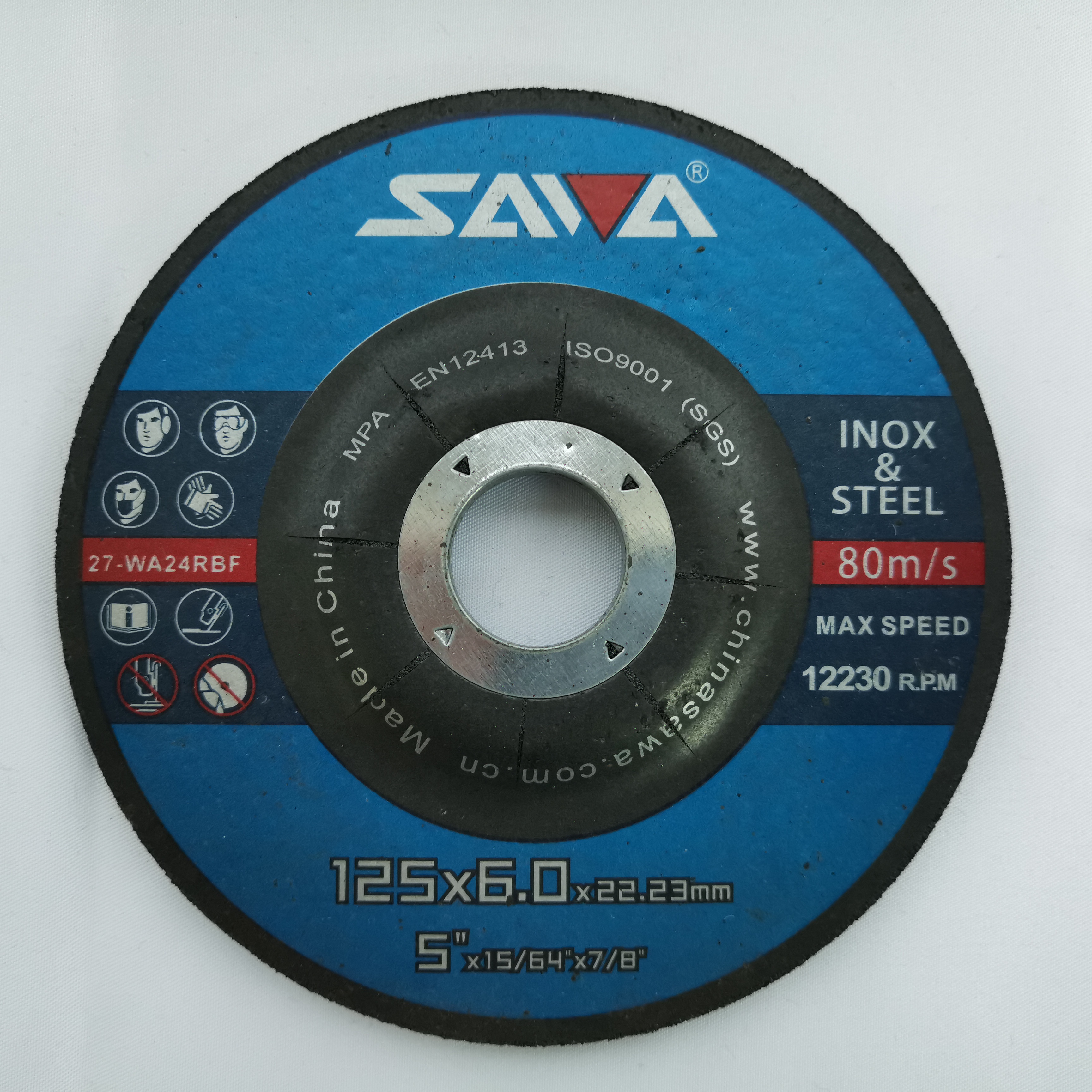 SAWA 125x6x22mm 5 inch metal grinding wheel