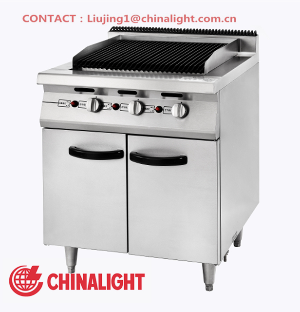 GAS LAVA ROCK BROILER WITH CABINET(LPG NG)