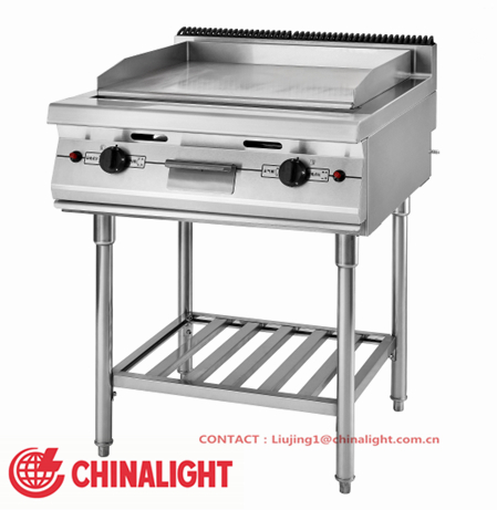 GAS GRIDDLE WITH SHELF ( FULL FLAT)(LPG NG)