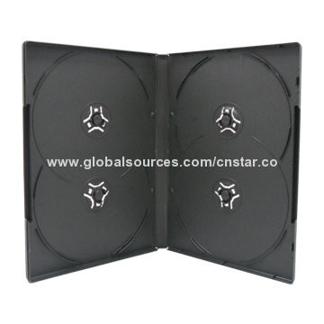 14mm Black DVD Case for 4 Discs