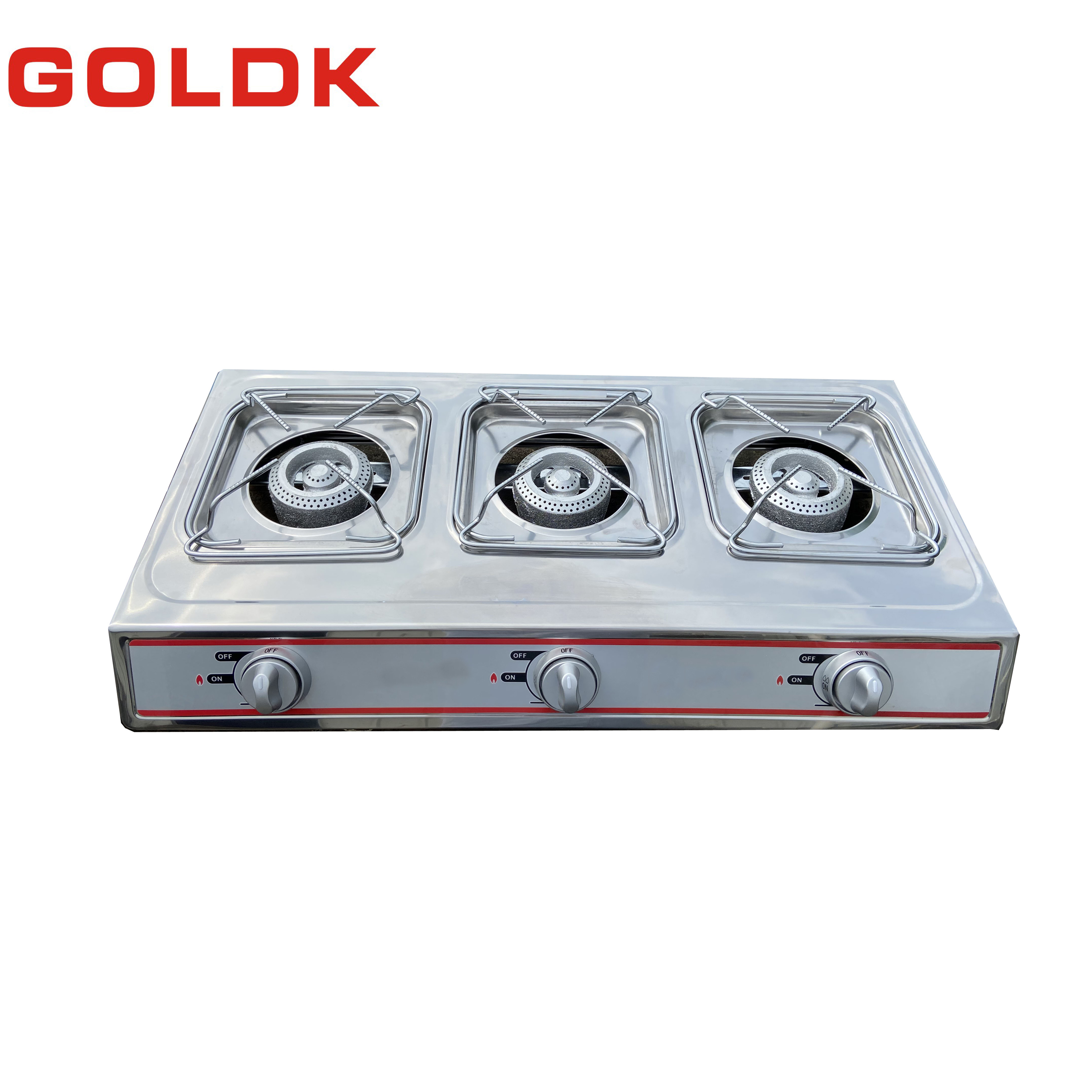 Home Appliance Tabletop Three Gas Stove T622 Burner