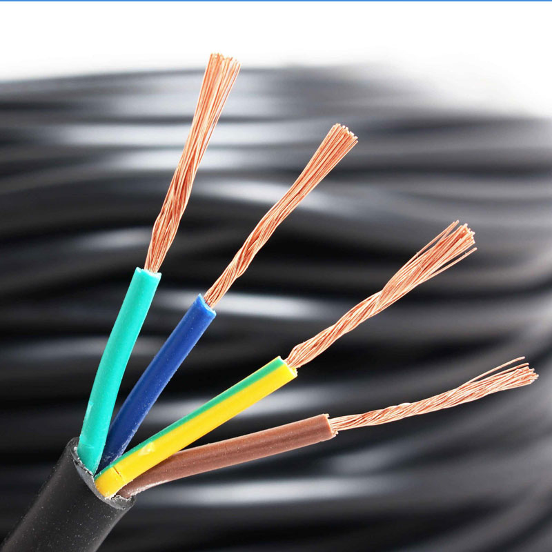 Flexible Power Cable H03VV-F 300V White Color