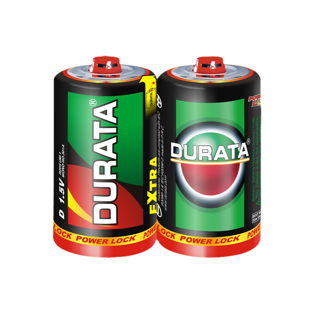DURATA Zinc-Manganese Dry Battery Size D