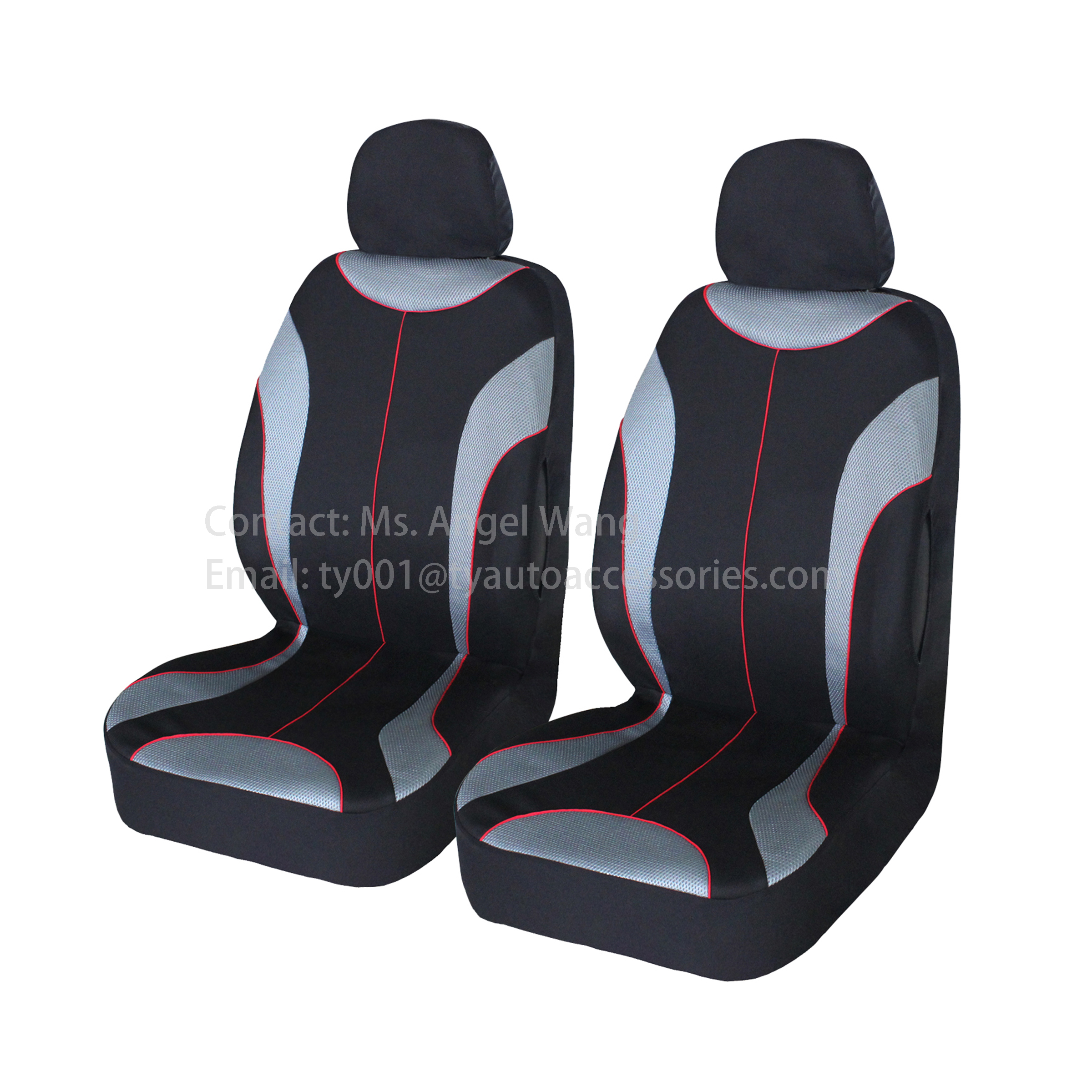 2020 New Arrival Universal Size Luxury Polyester Fabric Cushion Auto Front Printing Car Seat Covers