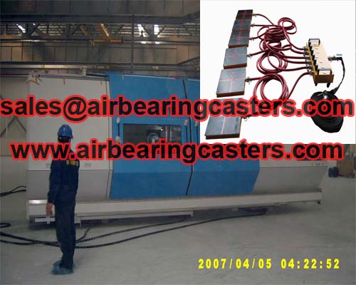 Air bearing casters instruction and details