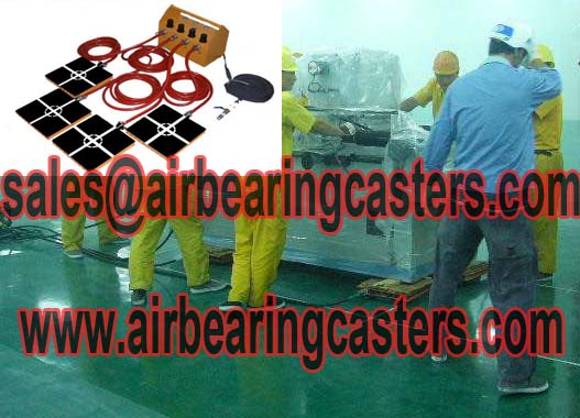 Air bearing casters application and pictures