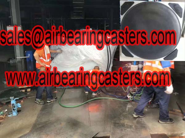 Air bearing casters application and pictures