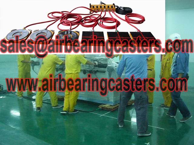 Air bearing casters application and pictures