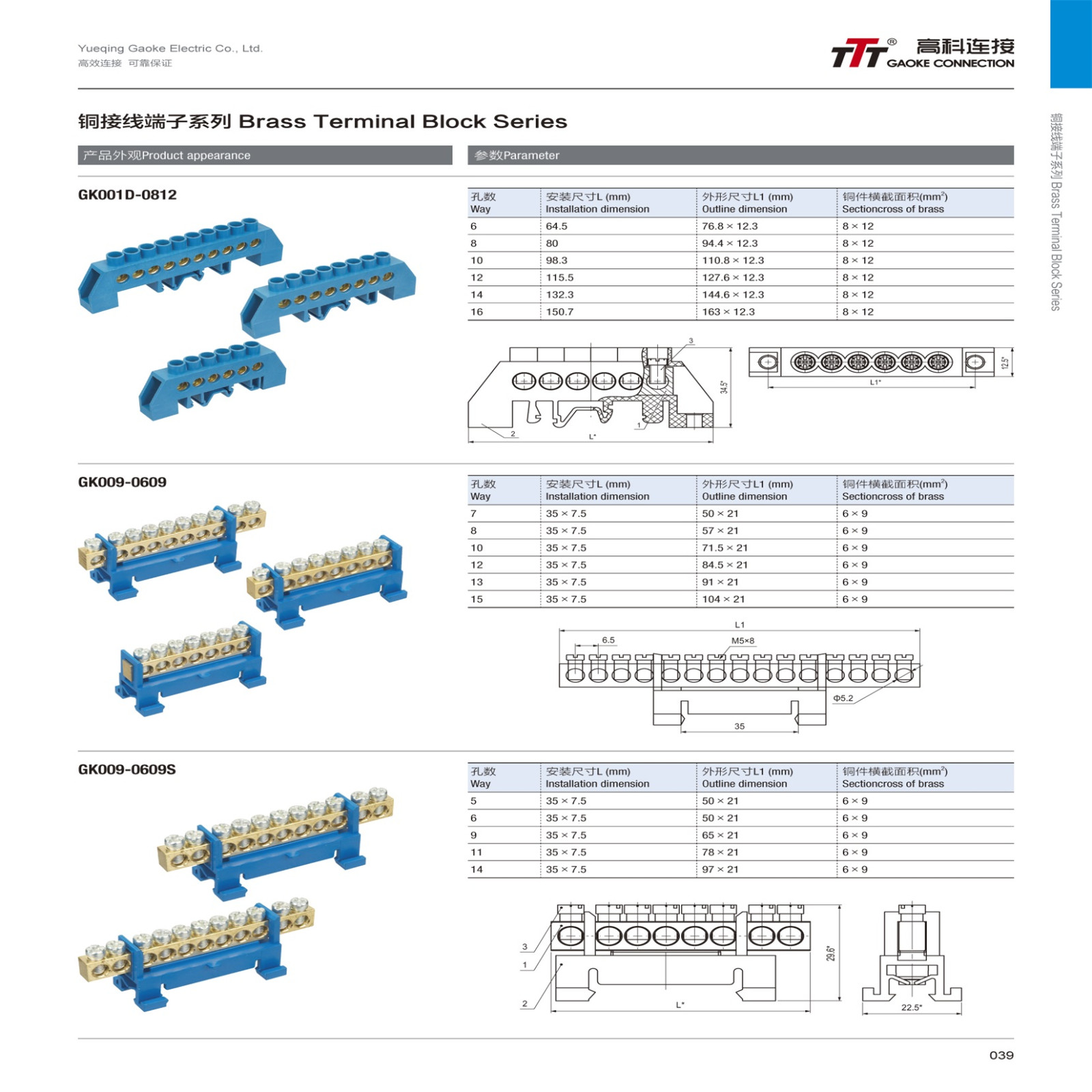 BRASS TERMINAL BLOCK SERIES