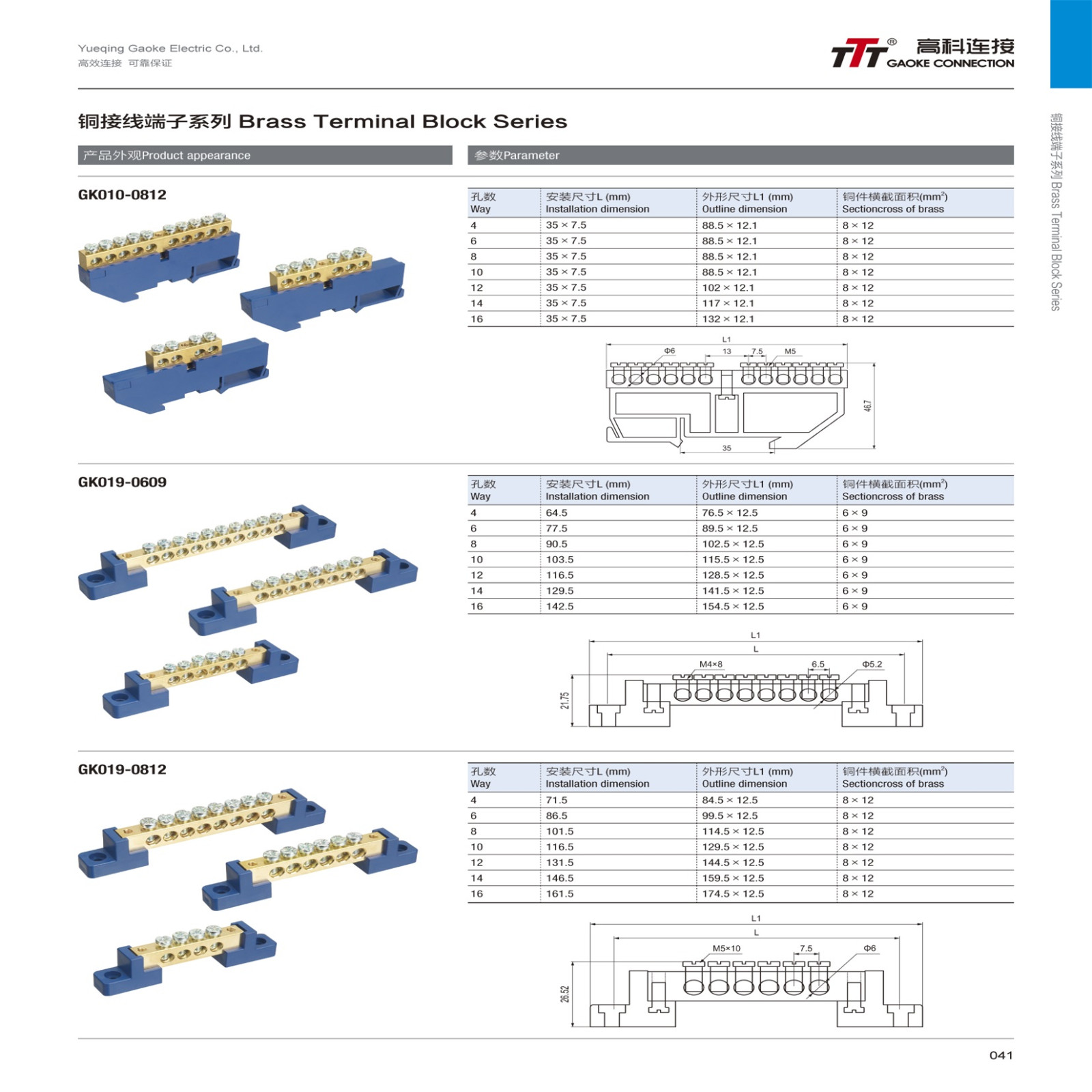 BRASS TERMINAL BLOCK SERIES