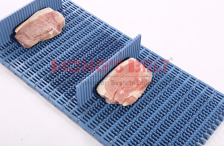 HONGSBELT HS-103B-HD-AN Nub Top modular plastic conveyor belt for meat seafood processing