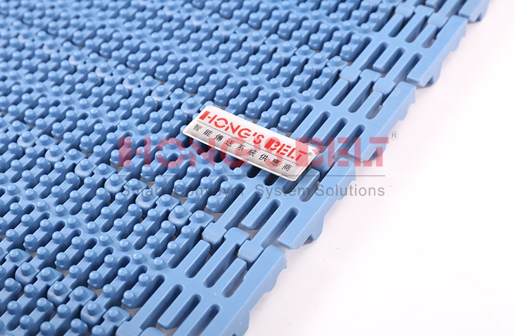 HONGSBELT HS-103B-HD-AN Nub Top modular plastic conveyor belt for meat seafood processing