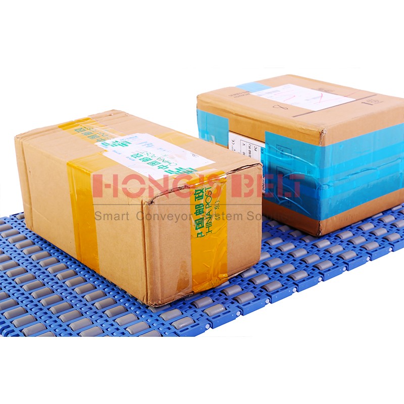 HONGSBELT HS-3800-3C Roller top modular plastic conveyor belt for sorting conveyors