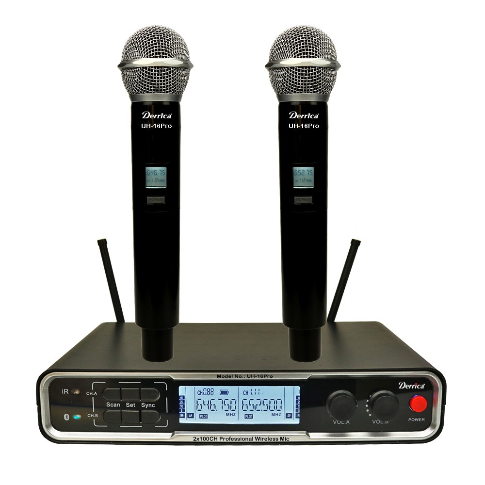 Diversity 2x100 channels UHF Wireless Lapel Microphone UH-16Pro-HH