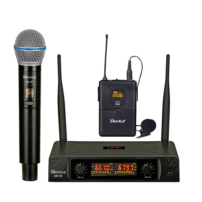 Digital Diversity 2x30 channels UHF Handheld Wireless Microphone UH-16-MM