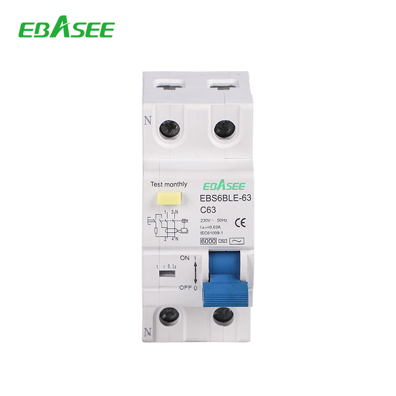 RCBO Residual Current Circuit Breaker with Over Current Protection EBS6BLE