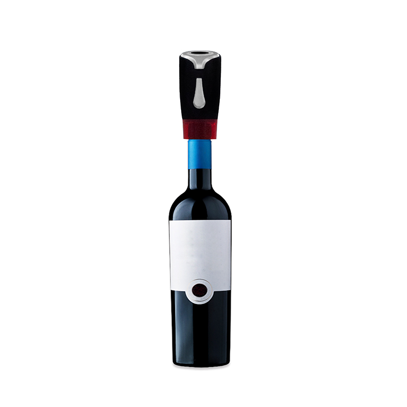 Luckyman Hot Sale Automatic Air Pump Wine Accessories With Foil Cutter Vacuum Stopper 