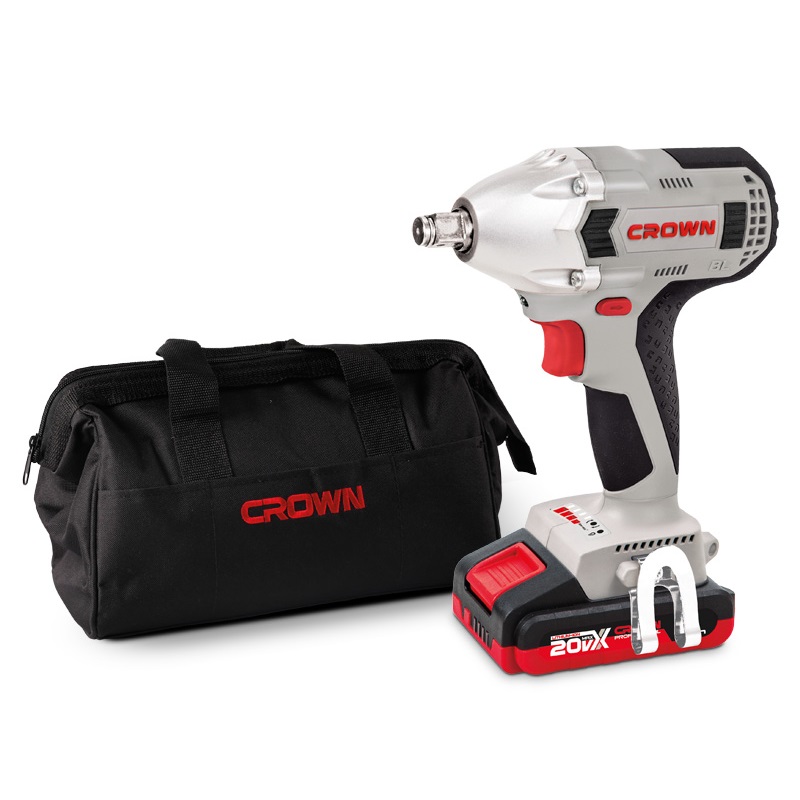 CROWN 20V Cordless Impact Wrench Brushless 2AH Power Tools CT22015HX-2 TB