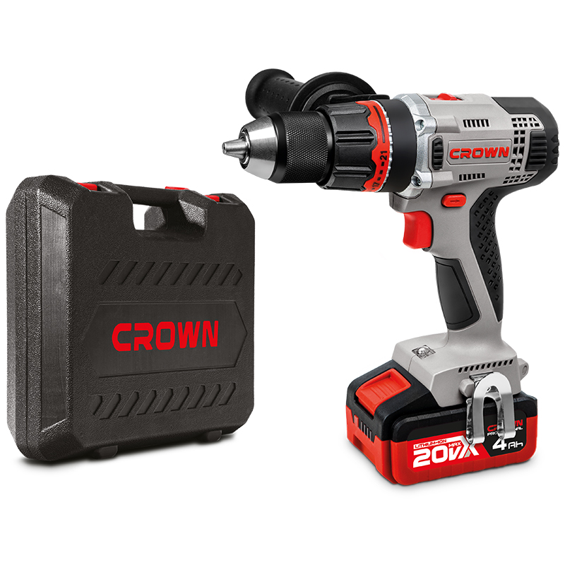 CROWN 20V Cordless Drill/Driver 4AH 1/2