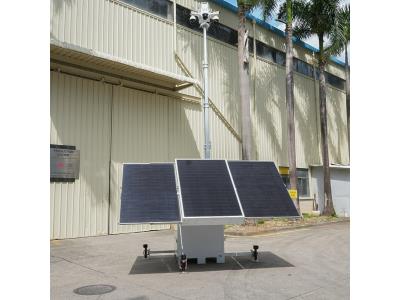 HiCUBE Mobile Solar Surveillance Tower with 7m Electric Mast for Outdoors Security