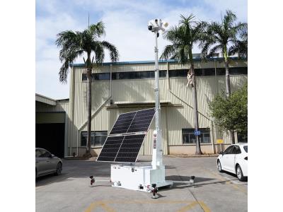HiSKID-II Solar Security Camera Tower with SKID Base for Public Security