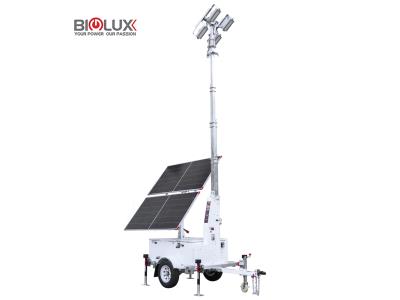 HiSOLO Mobile Solar Light Trailer with 400W LED Lights for Parking Lot Lighting