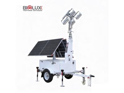 HiSOLO Mobile Solar Light Trailer with 400W LED Lights for Parking Lot Lighting