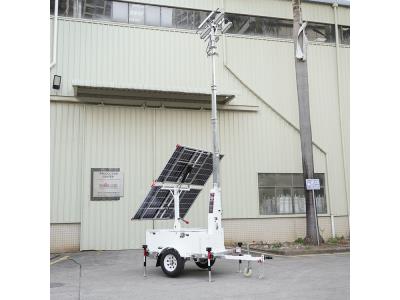 HiSOLO Mobile Solar Light Trailer with 400W LED Lights for Parking Lot Lighting