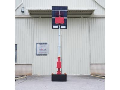 HiGUARD Solar-Powered Light Tower with Rotatable Panel for Lighting Solution