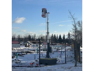 4m Square Manual Telescopic Mast and Base for Solar Street Light and Solar CCTV