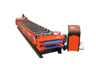 Double Layer Trapezoid Corrugated Roofing Panel Sheet Roll Forming Machine