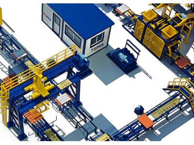 Cement Brick Palletizer - TEMA Automatic Automatic Brick Cuber for Concrete Block Palletiz