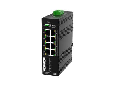 Industrial 8-Port Gigabit PoE+ Web Managed Switch with 2 SFP Uplink Ports