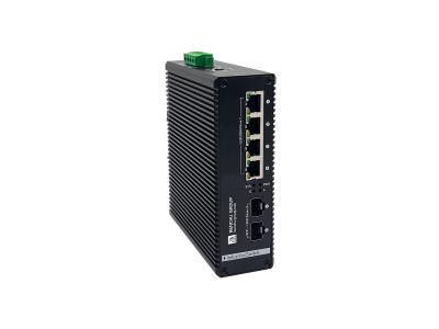 Managed 4-Port Gigabit Industrial PoE+ Switch with 2 SFP Uplink Ports