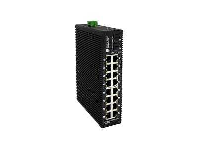 Managed 16-Port Gigabit Industrial PoE+ Switch with 2 SFP Uplink Ports